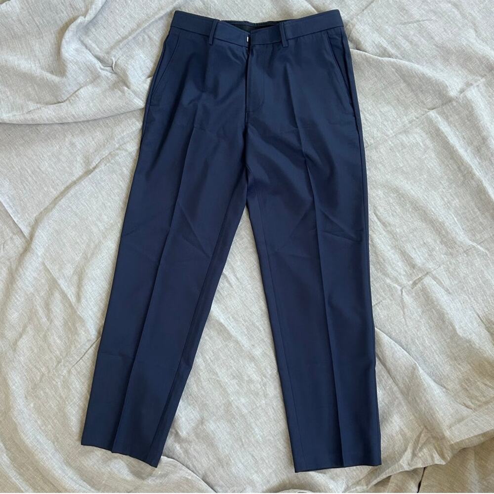 Haggar Men’s Standards Solid Gabardine Superflex Waist Flat Front Pants, 32x30
